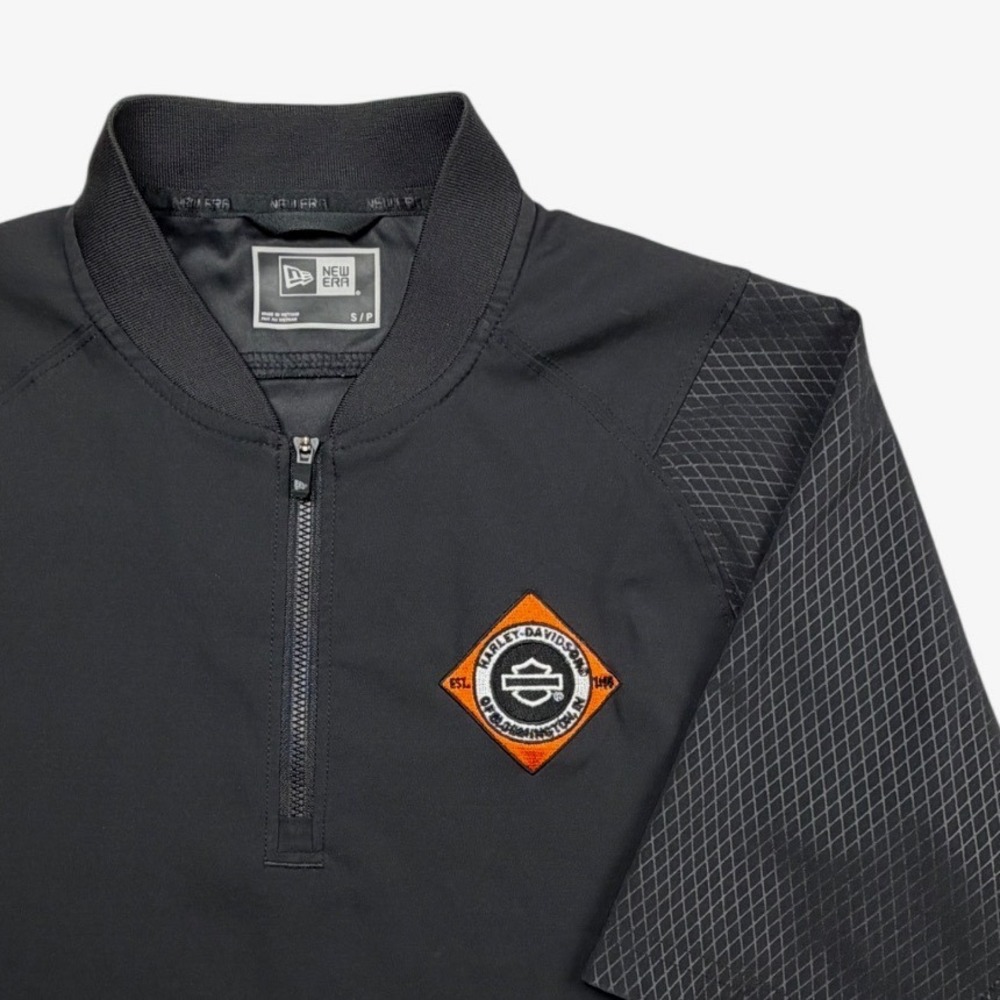New Era Harley-Davidson Bloomington, IN Mens Small Black Quarter Zip Pullover